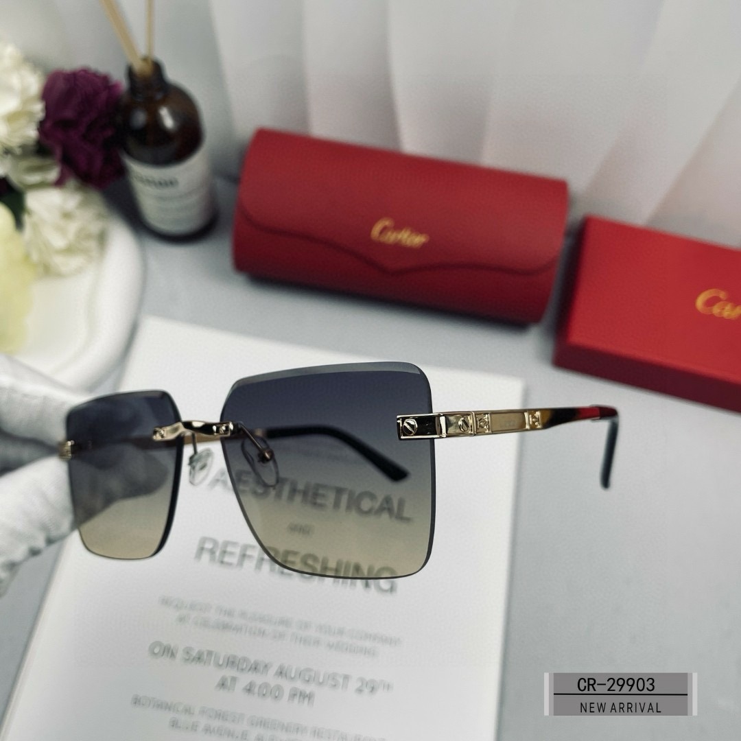 Cartier-New men's frameless sunglasses