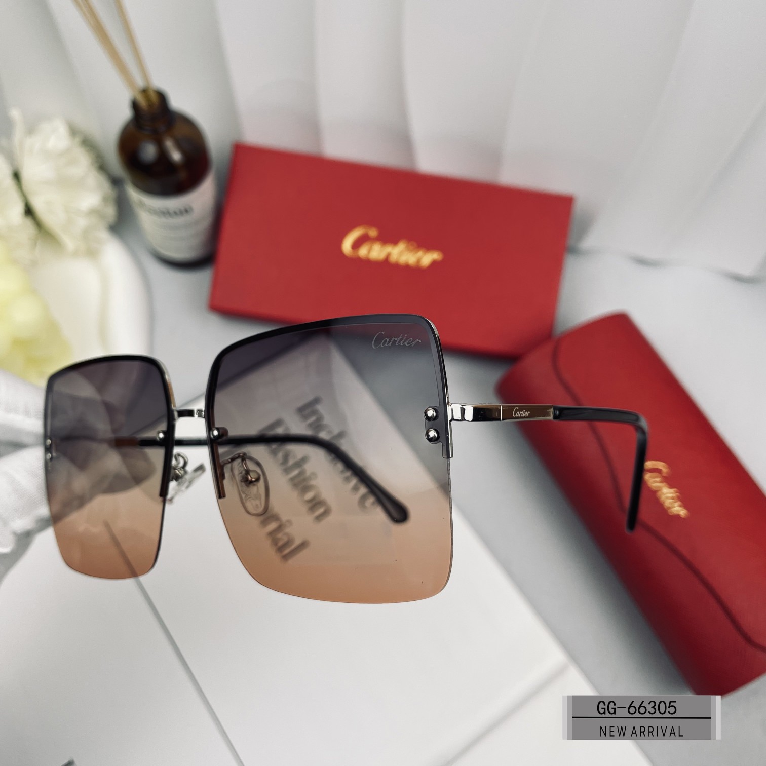 Cartier-Women's Large Box Sunglasses