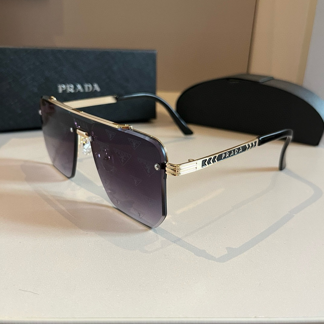 Prada-unisex large square polarized sunglasses