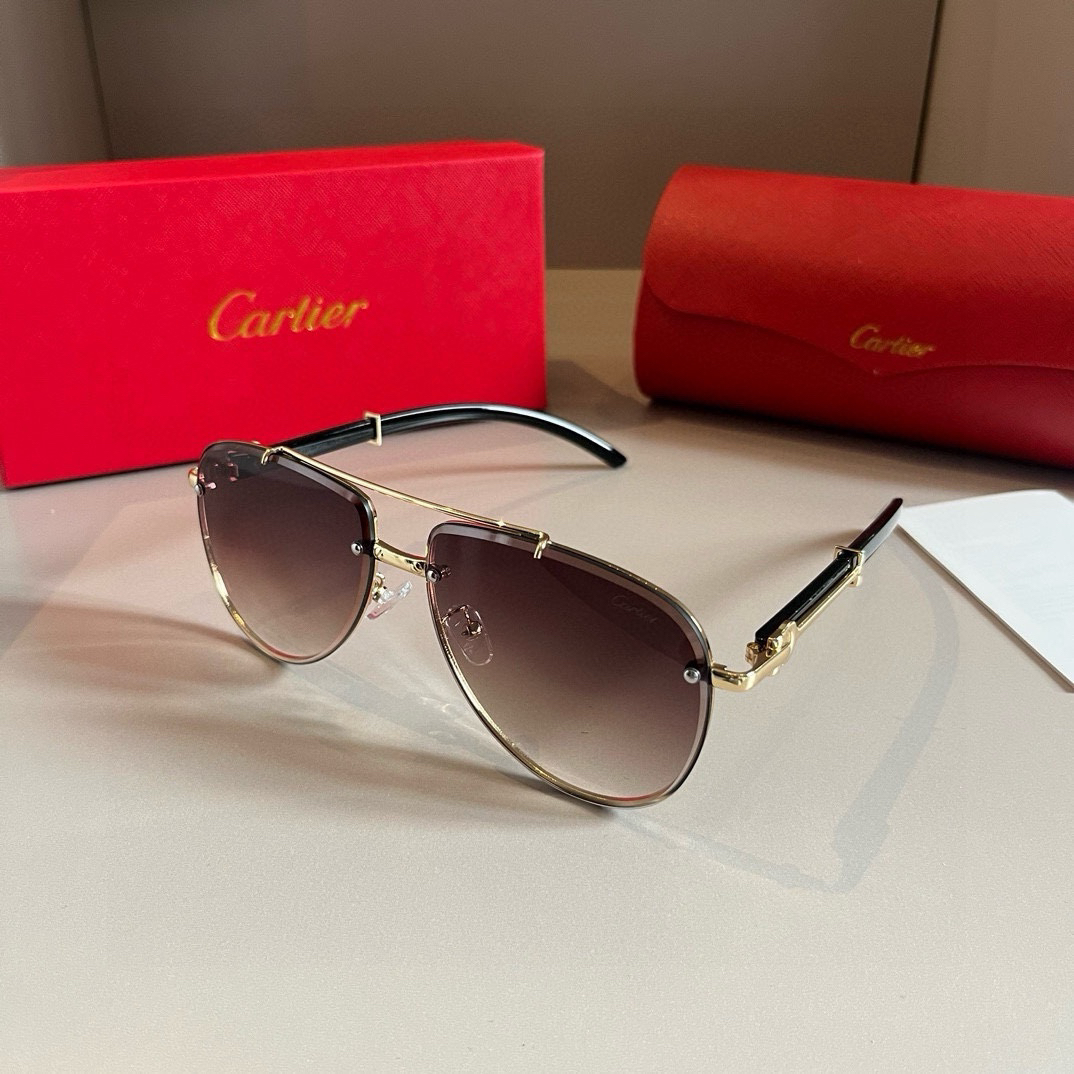 Cartier-official website new men's frameless sunglasses