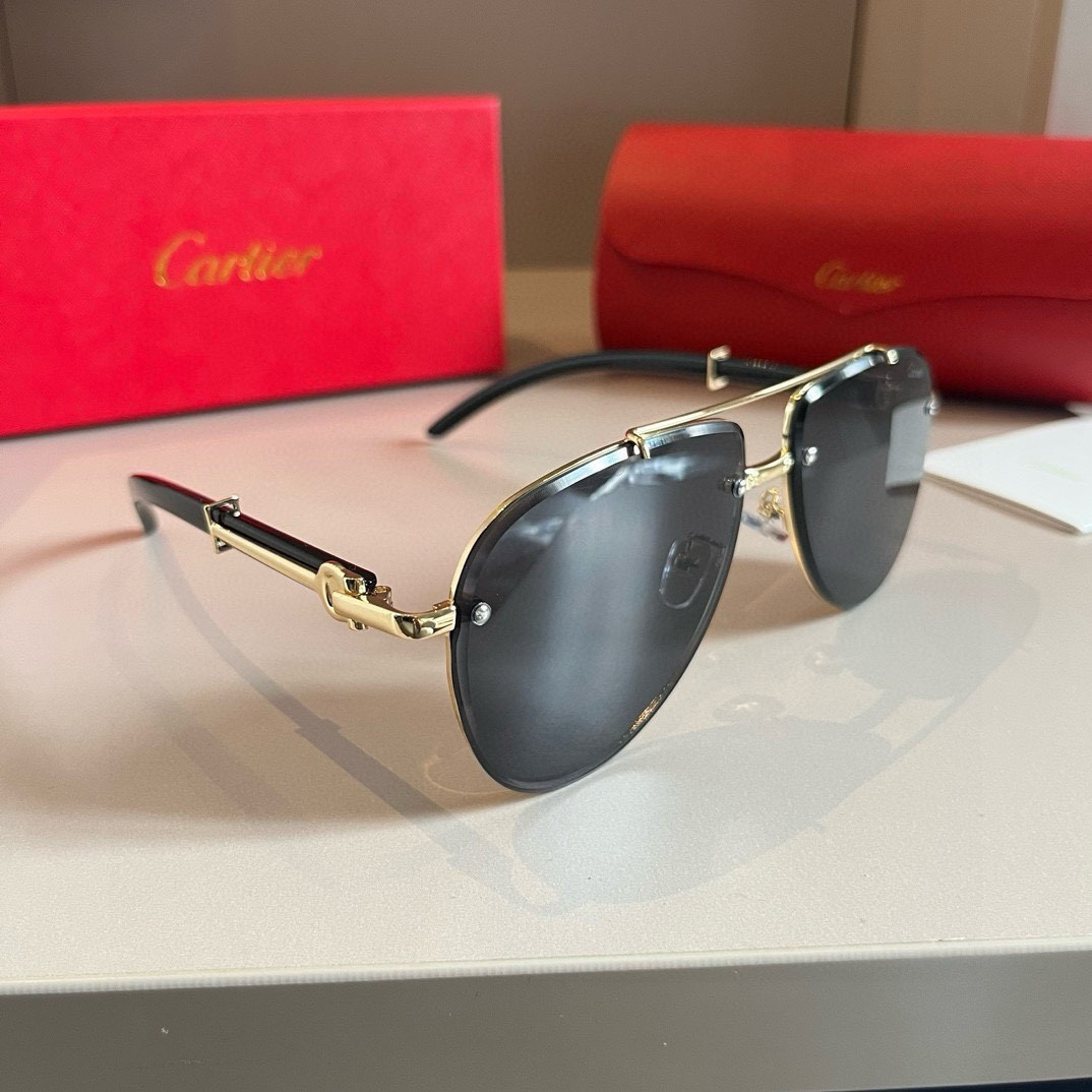 Cartier-official website new men's frameless sunglasses