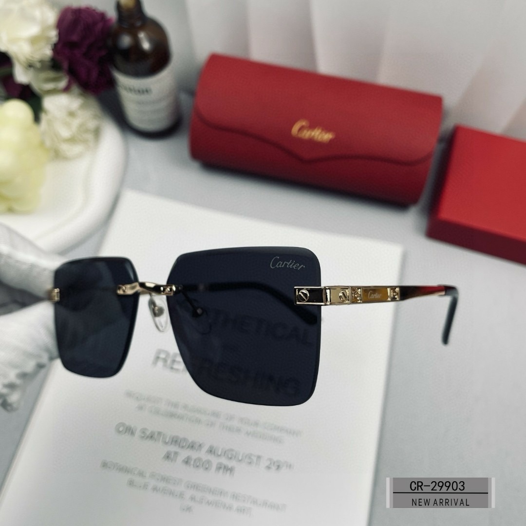 Cartier-New men's frameless sunglasses