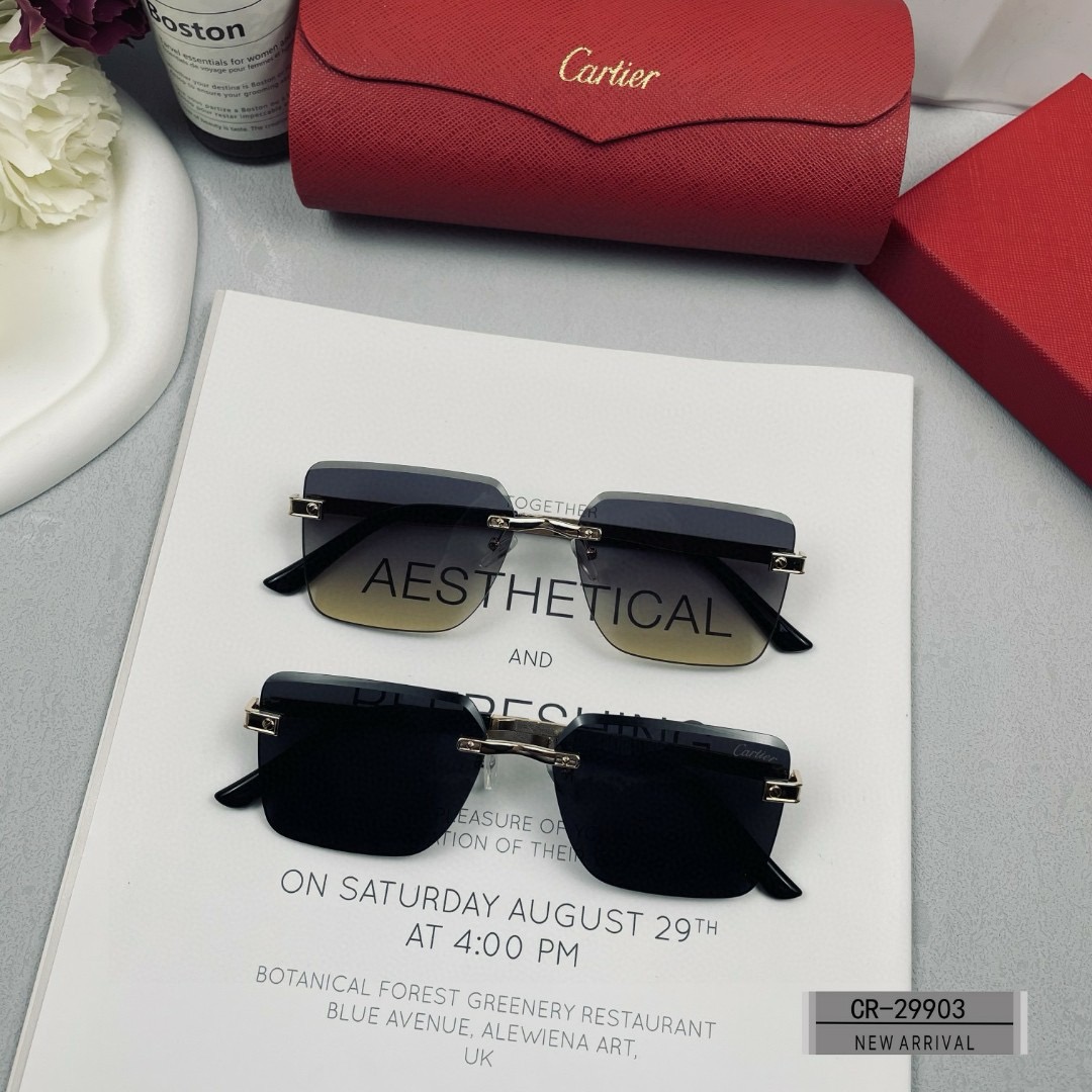 Cartier-New men's frameless sunglasses