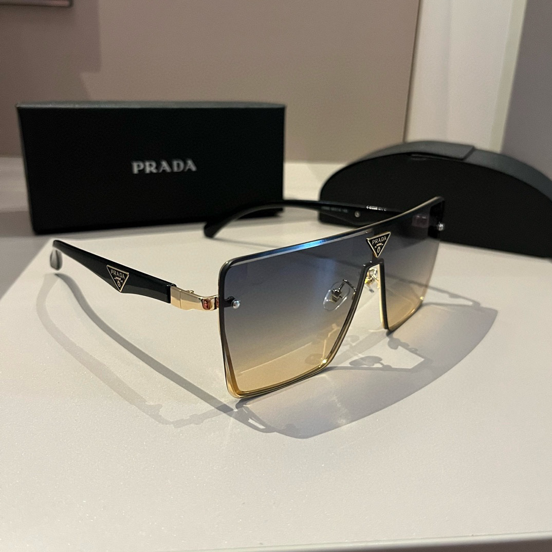 Prada-Versatile Men's Large Box Sunglasses