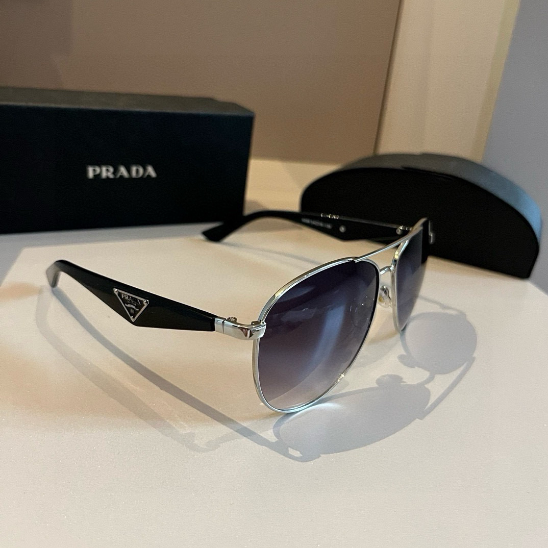 Prada-Men's Small Round Frame Sun Sunglasses