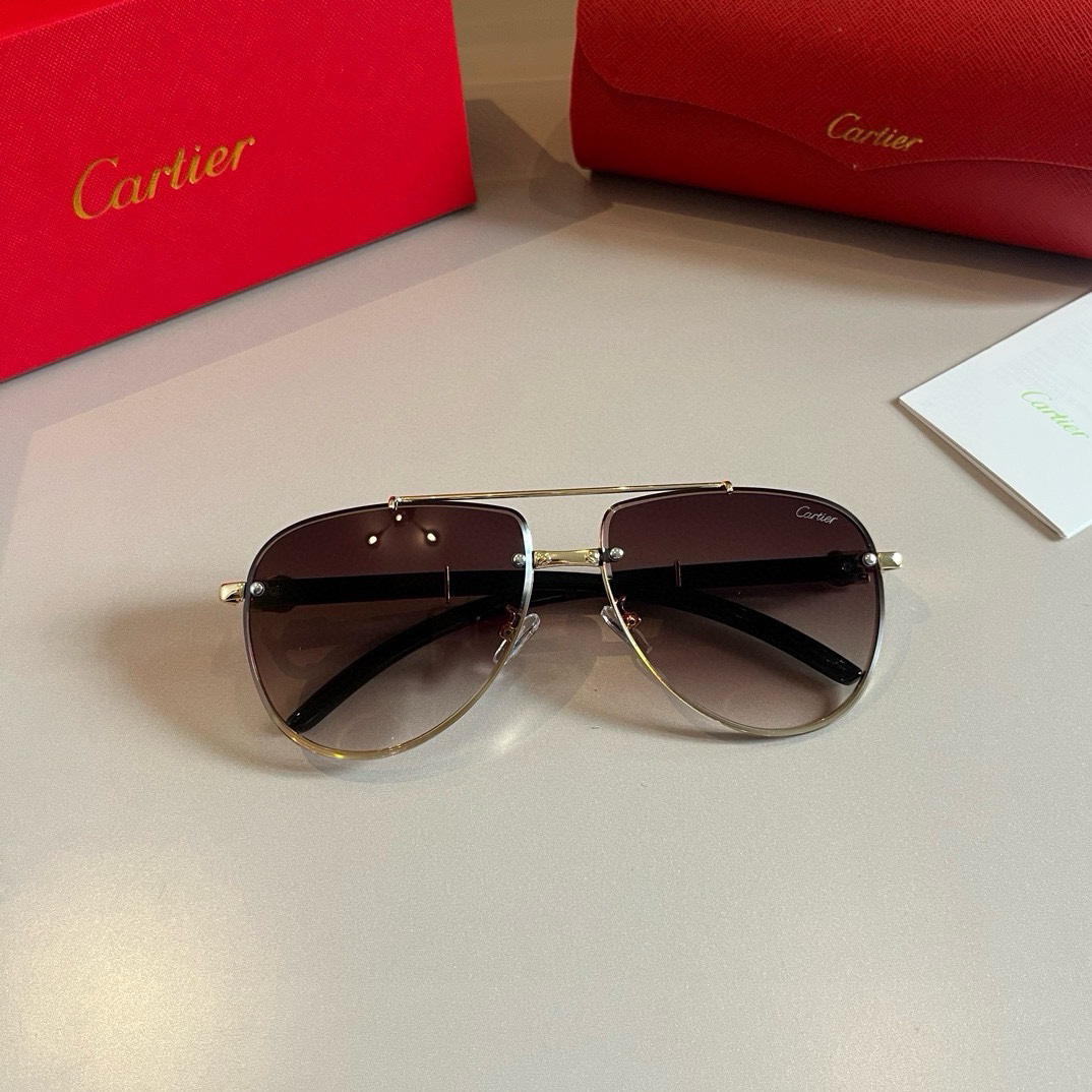 Cartier-official website new men's frameless sunglasses