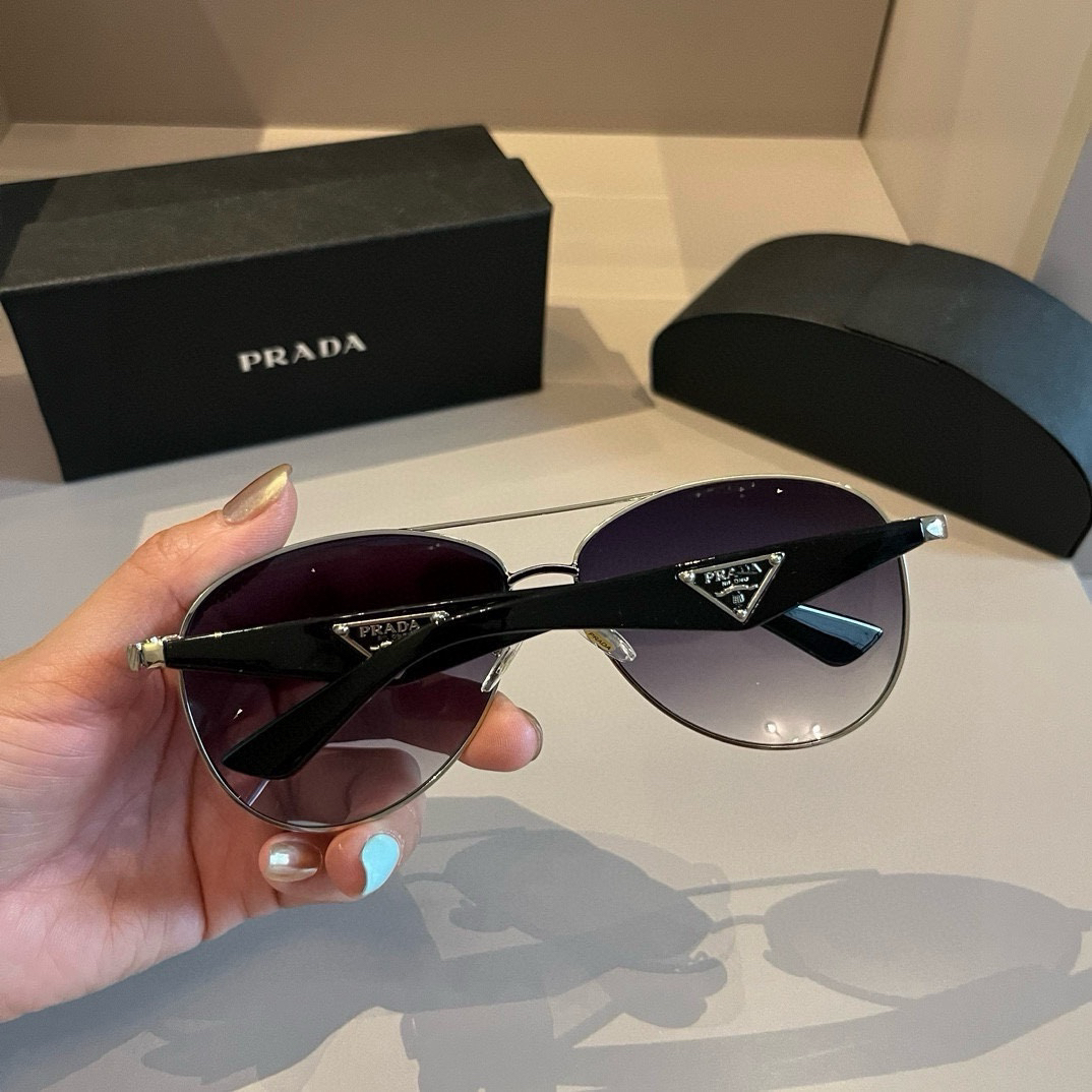 Prada-Men's Small Round Frame Sun Sunglasses