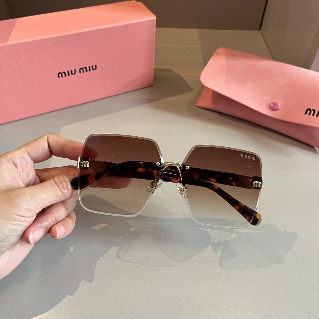 MiuMiu-2024 premium frameless women's sunglasses
