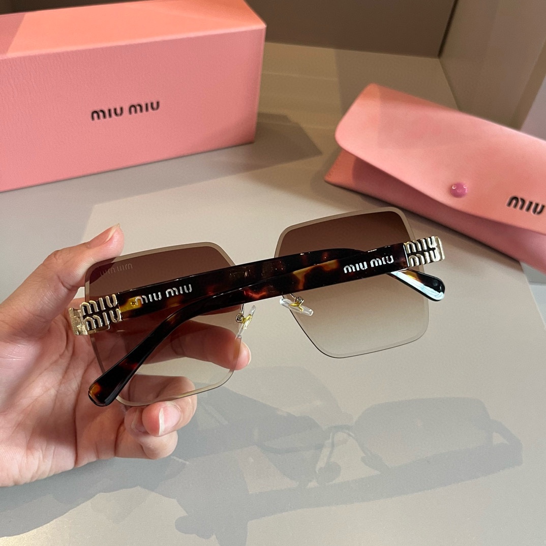 MiuMiu-2024 premium frameless women's sunglasses