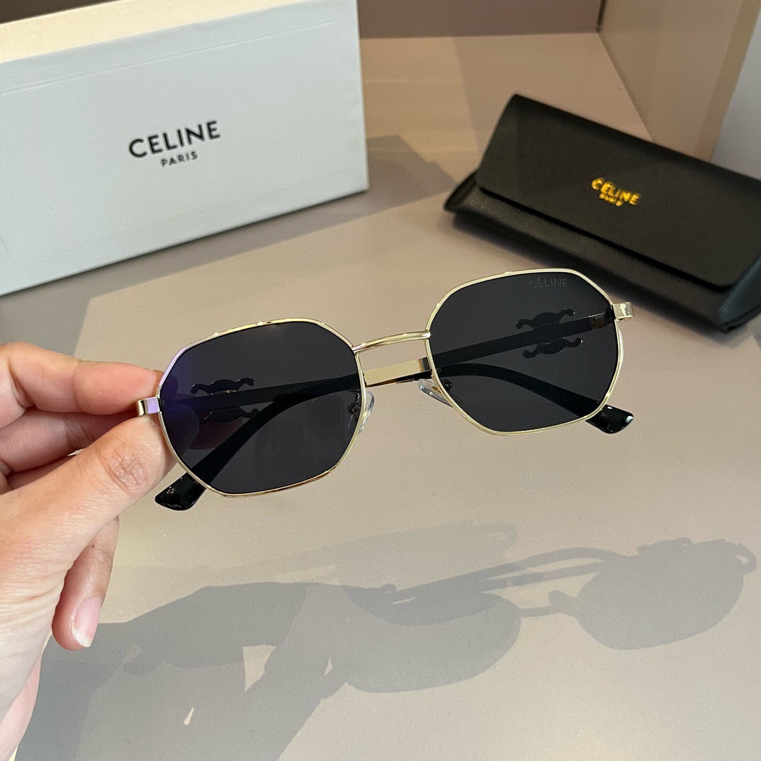 Celine-Retro Arc de Triomphe Small Round Frame Sunglasses