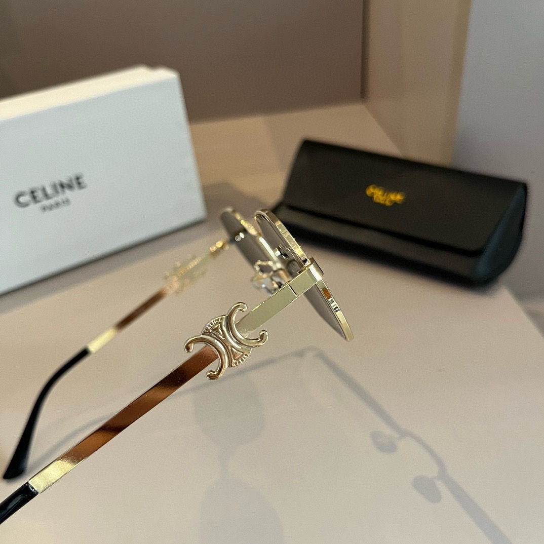 Celine-Retro Arc de Triomphe Small Round Frame Sunglasses