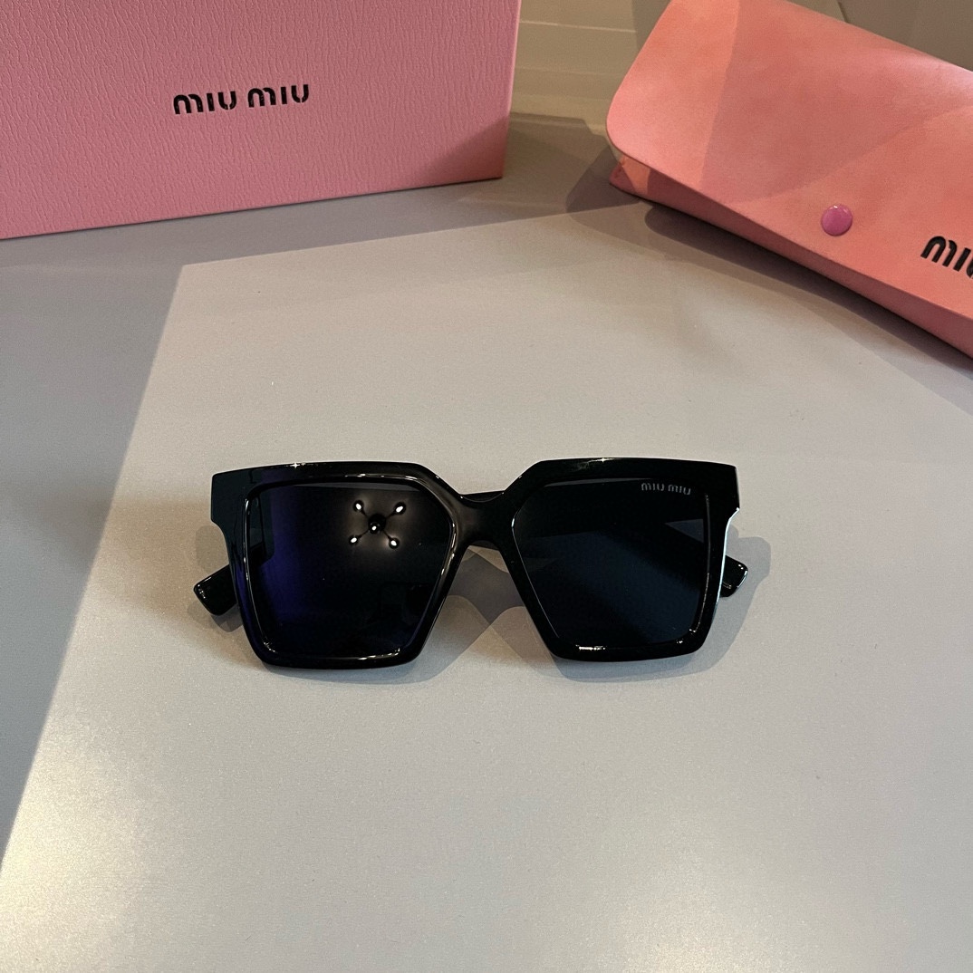 MiuMiu-Premium Box Black Gold Women's Sunglasses