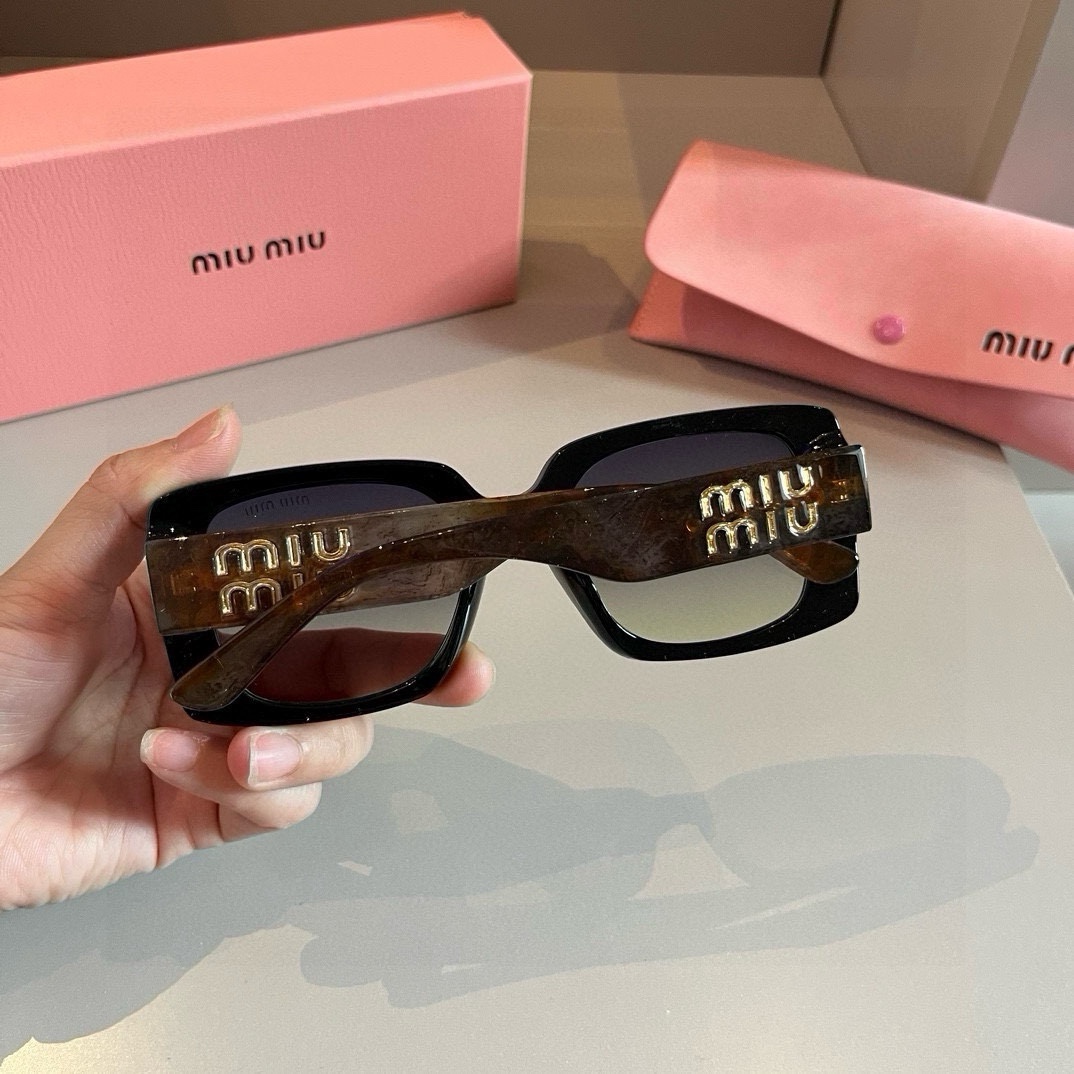 MiuMiu-2024 high-end round frame women's sunglasses