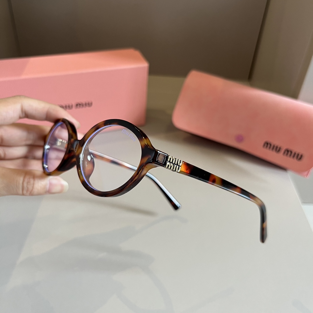 MiuMiu-2024 new retro oval frame sunglasses