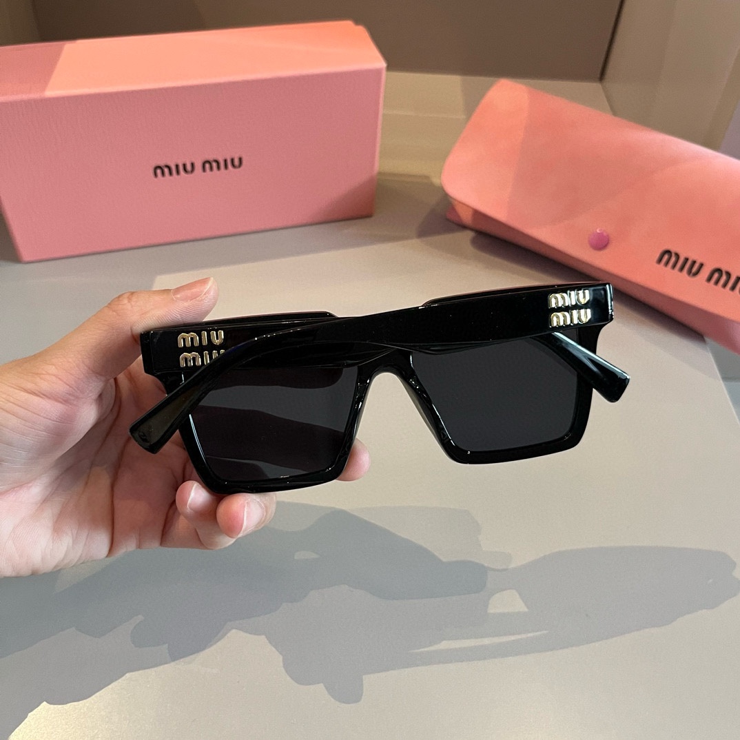 MiuMiu-Premium Box Black Gold Women's Sunglasses