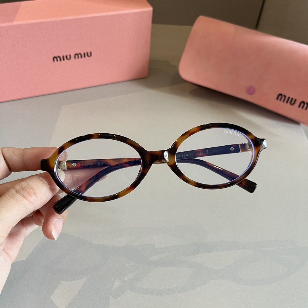 MiuMiu-2024 new retro oval frame sunglasses