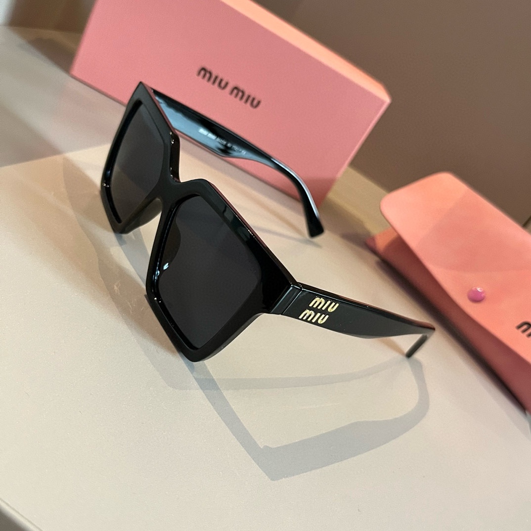 MiuMiu-Premium Box Black Gold Women's Sunglasses