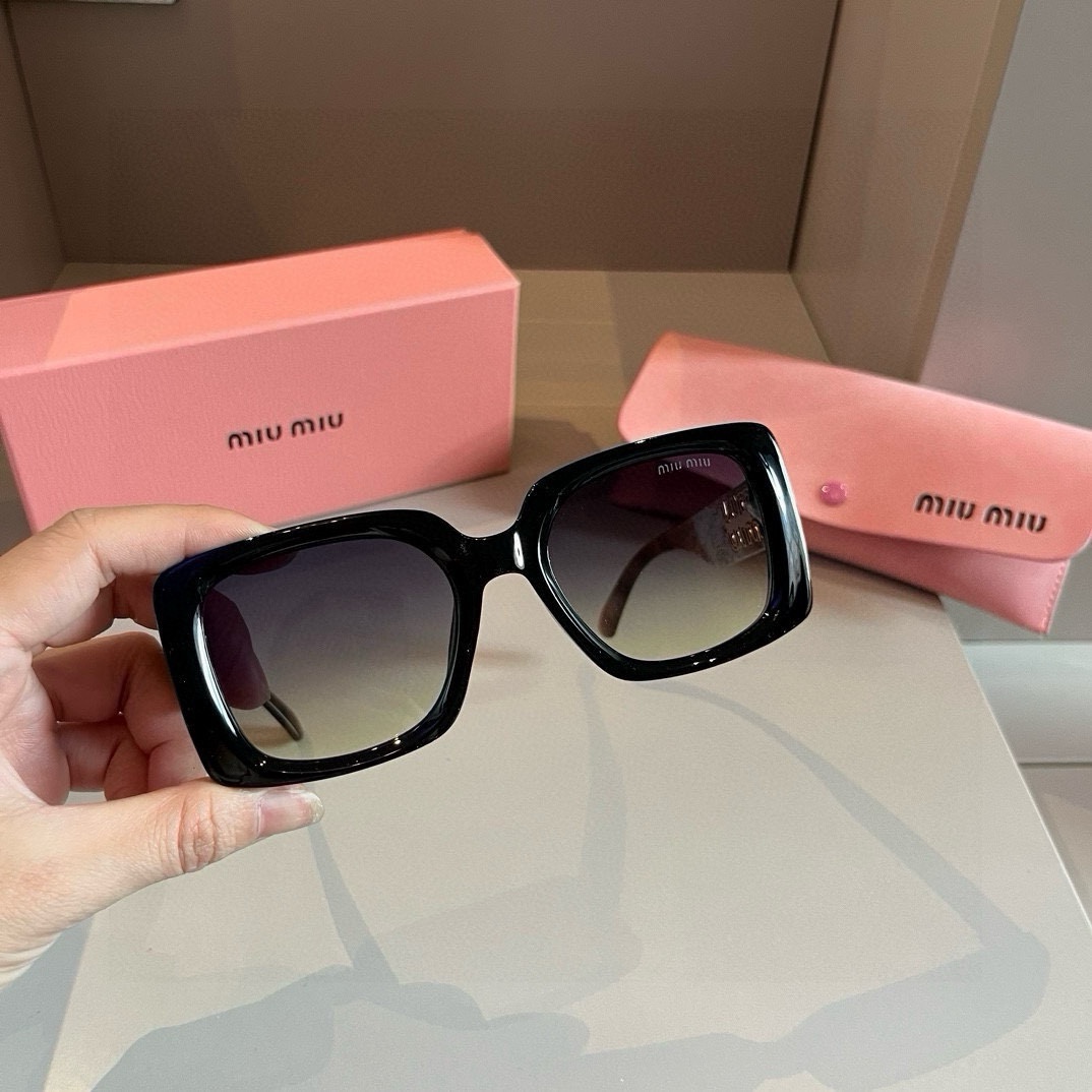 MiuMiu-2024 high-end round frame women's sunglasses