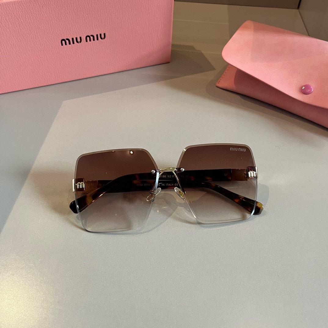 MiuMiu-2024 premium frameless women's sunglasses