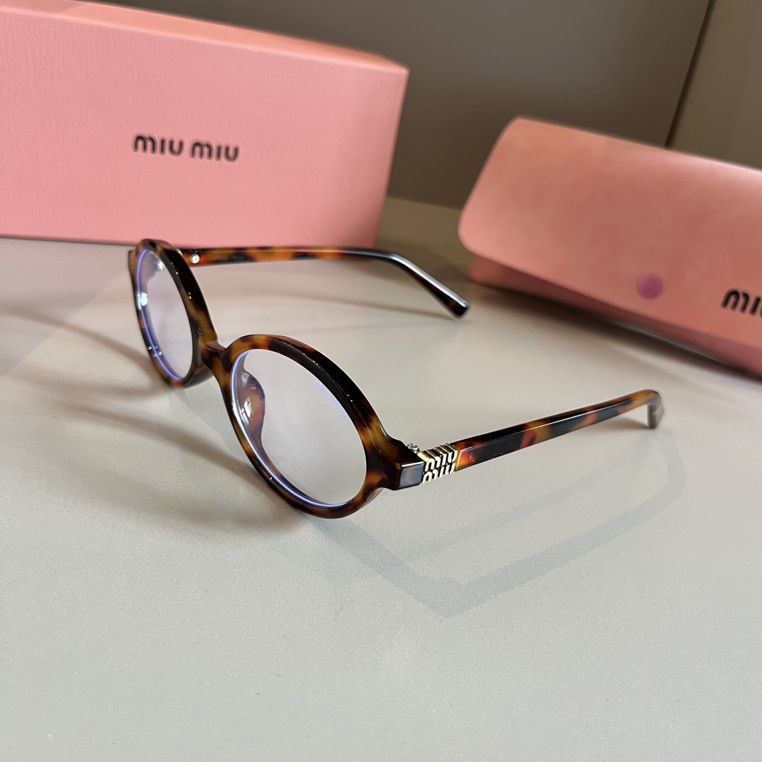 MiuMiu-2024 new retro oval frame sunglasses