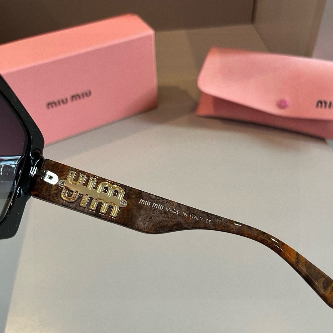 MiuMiu-2024 high-end round frame women's sunglasses