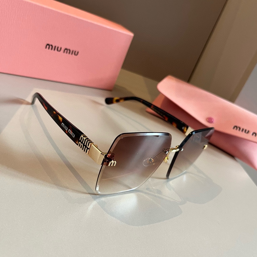 MiuMiu-2024 premium frameless women's sunglasses