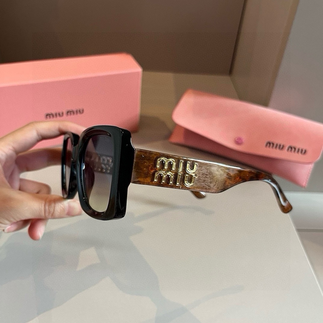 MiuMiu-2024 high-end round frame women's sunglasses