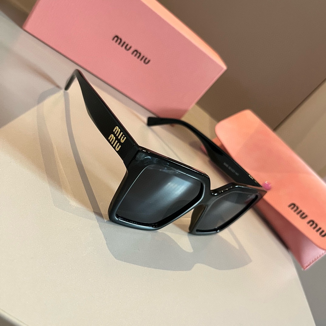 MiuMiu-Premium Box Black Gold Women's Sunglasses