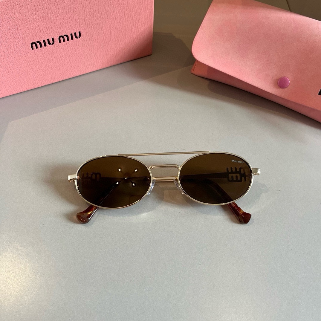MiuMiu-2024 New Retro Metal Small Frame Sunglasses