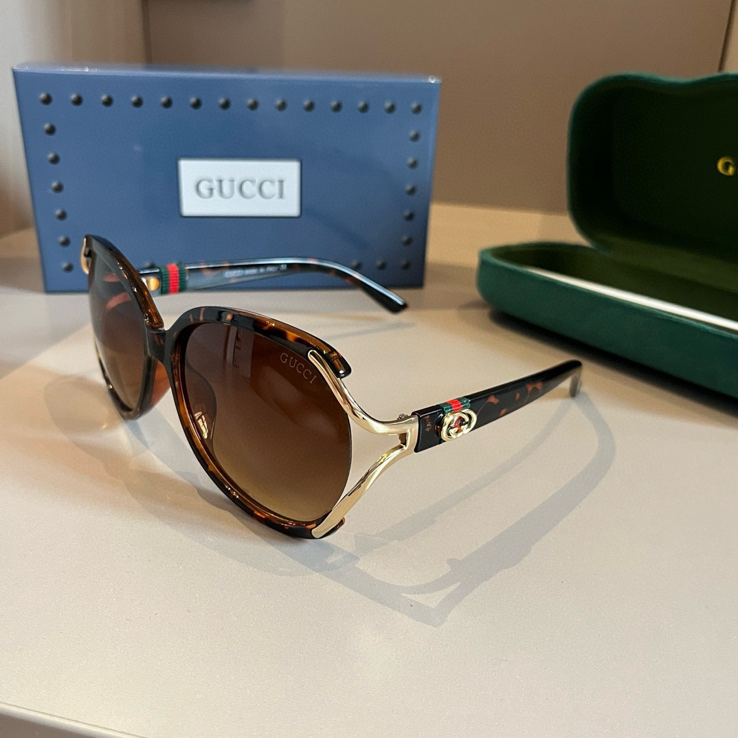 Gucci-Women's Small Round Frame Design Sunglasses