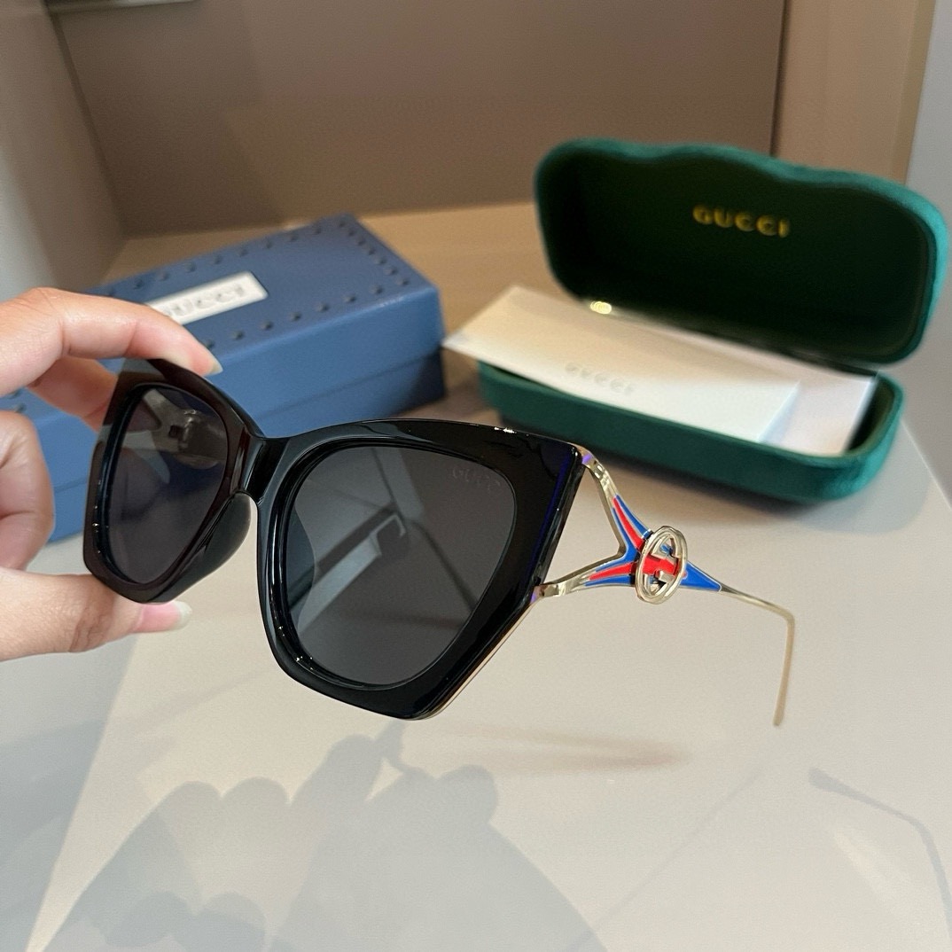 Gucci-Women's Small Round Frame Design Trendy Sunglasses