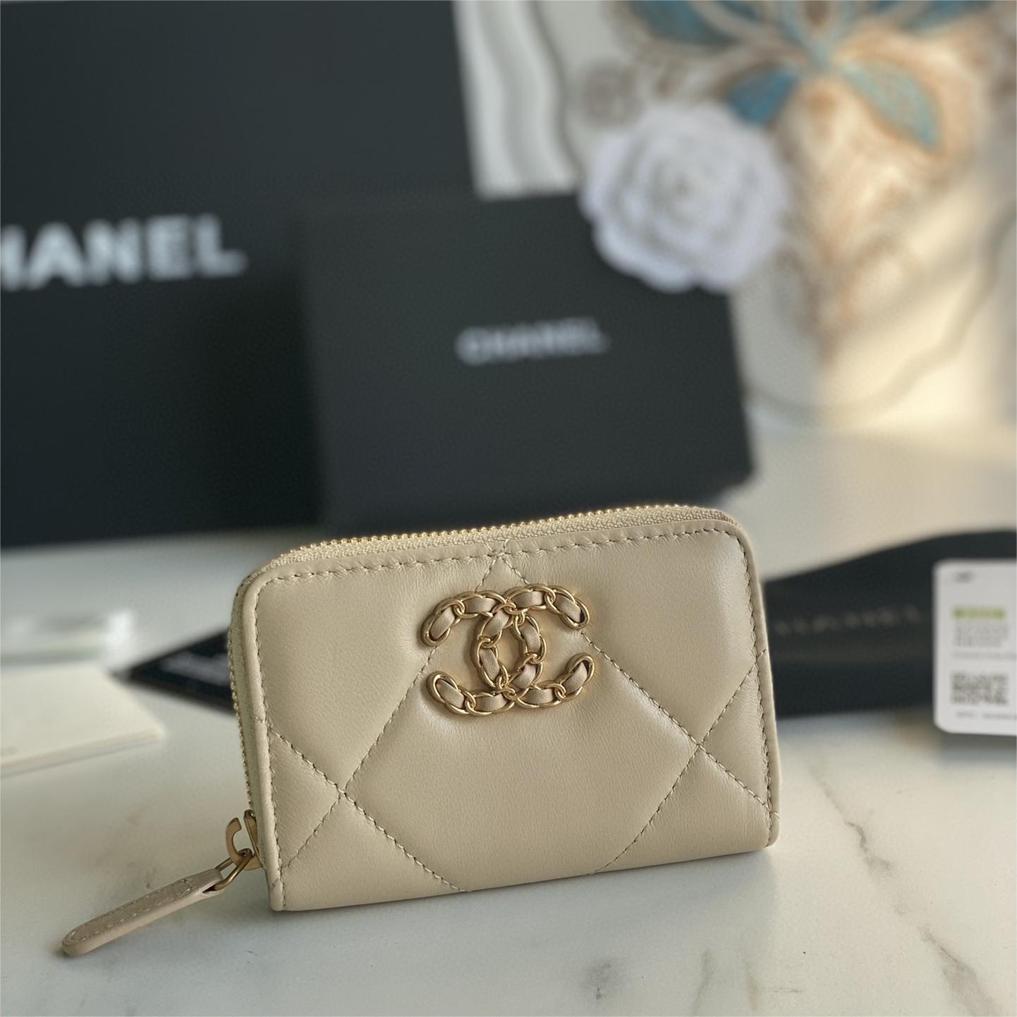 Chanel-Daling Grid Small Zipper Wallet