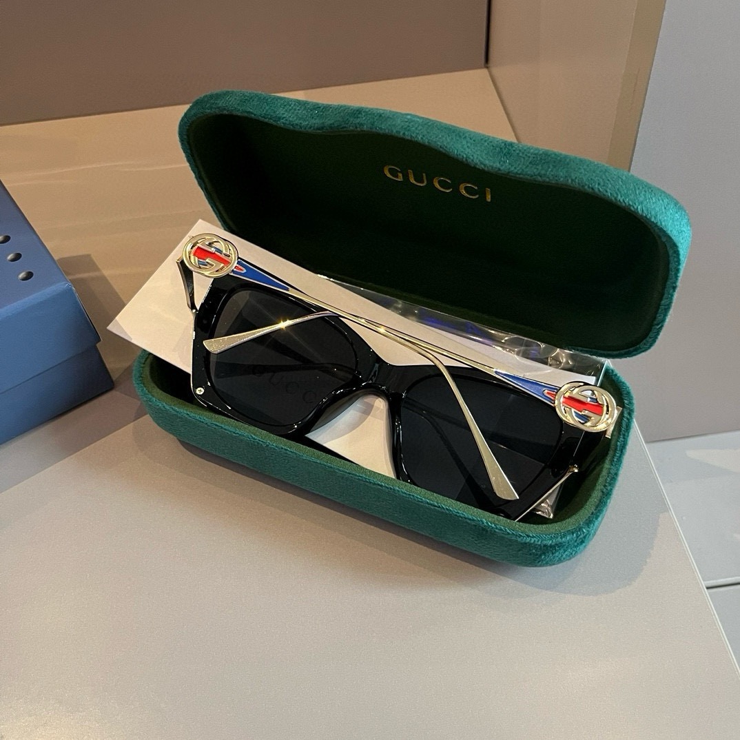 Gucci-Women's Small Round Frame Design Trendy Sunglasses