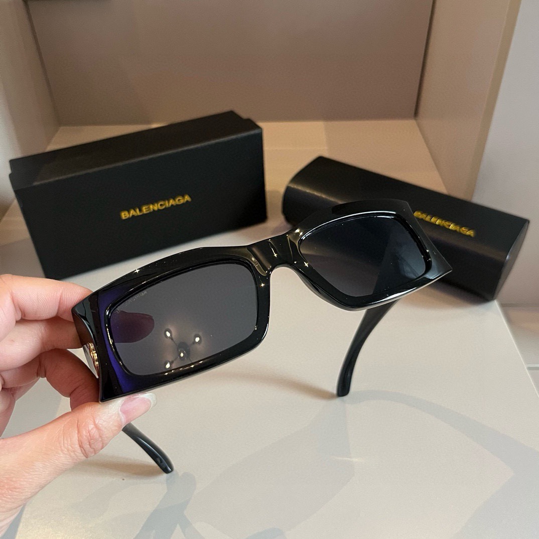 Balenciaga-Square Retro Versatile Artifact Cat Eye Sunglasses
