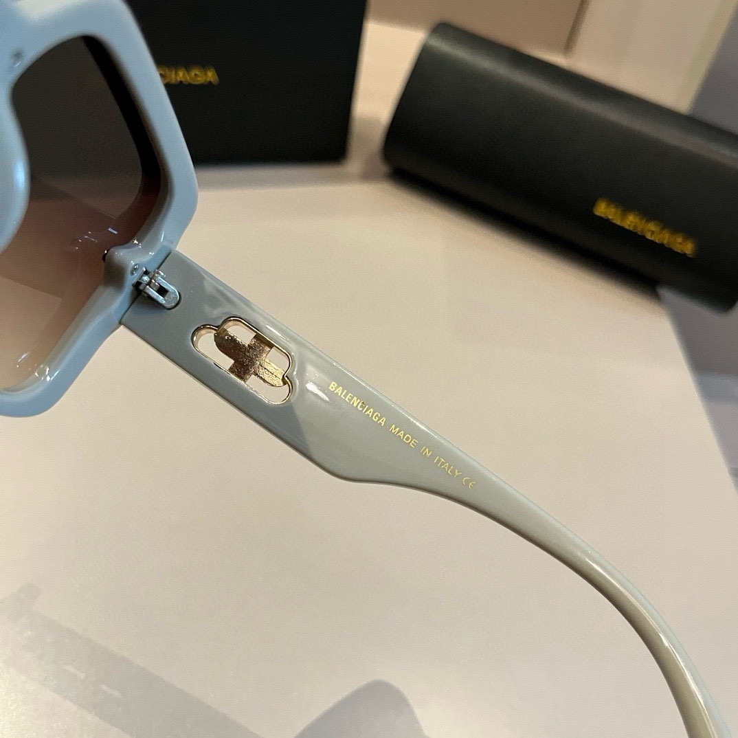 Balenciaga-Retro Flat Frame Leaf Shaped Celebrity Same Style Sunglasses