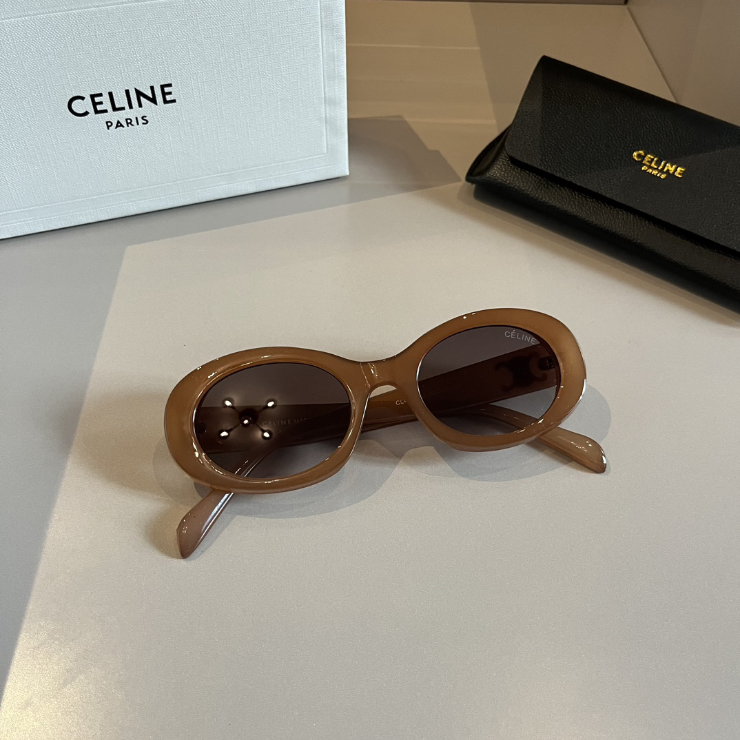 Celine-cat eye brown sunglasses