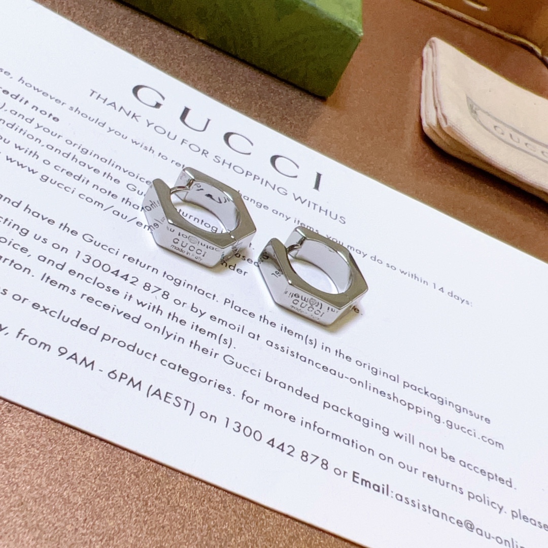 GUCCI-Anger Forest series double G earrings