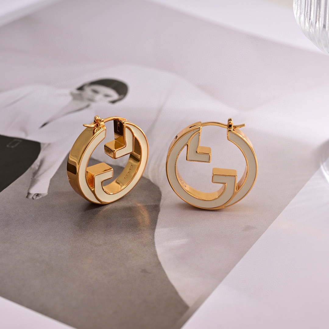 GUCCI- BLONDIE ring-shaped earrings
