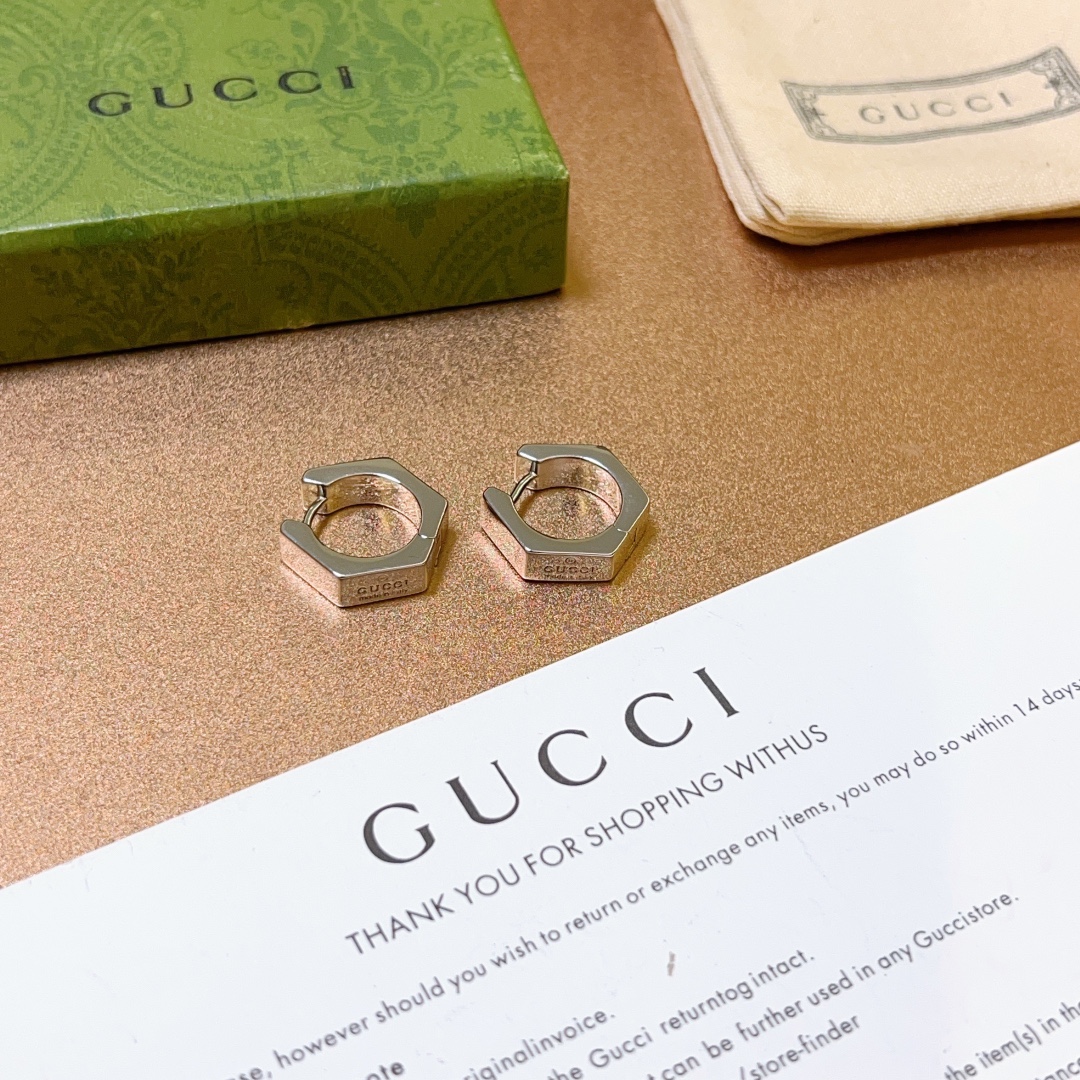 GUCCI-Anger Forest series double G earrings