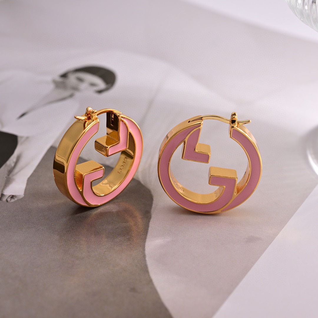 GUCCI- BLONDIE ring-shaped earrings