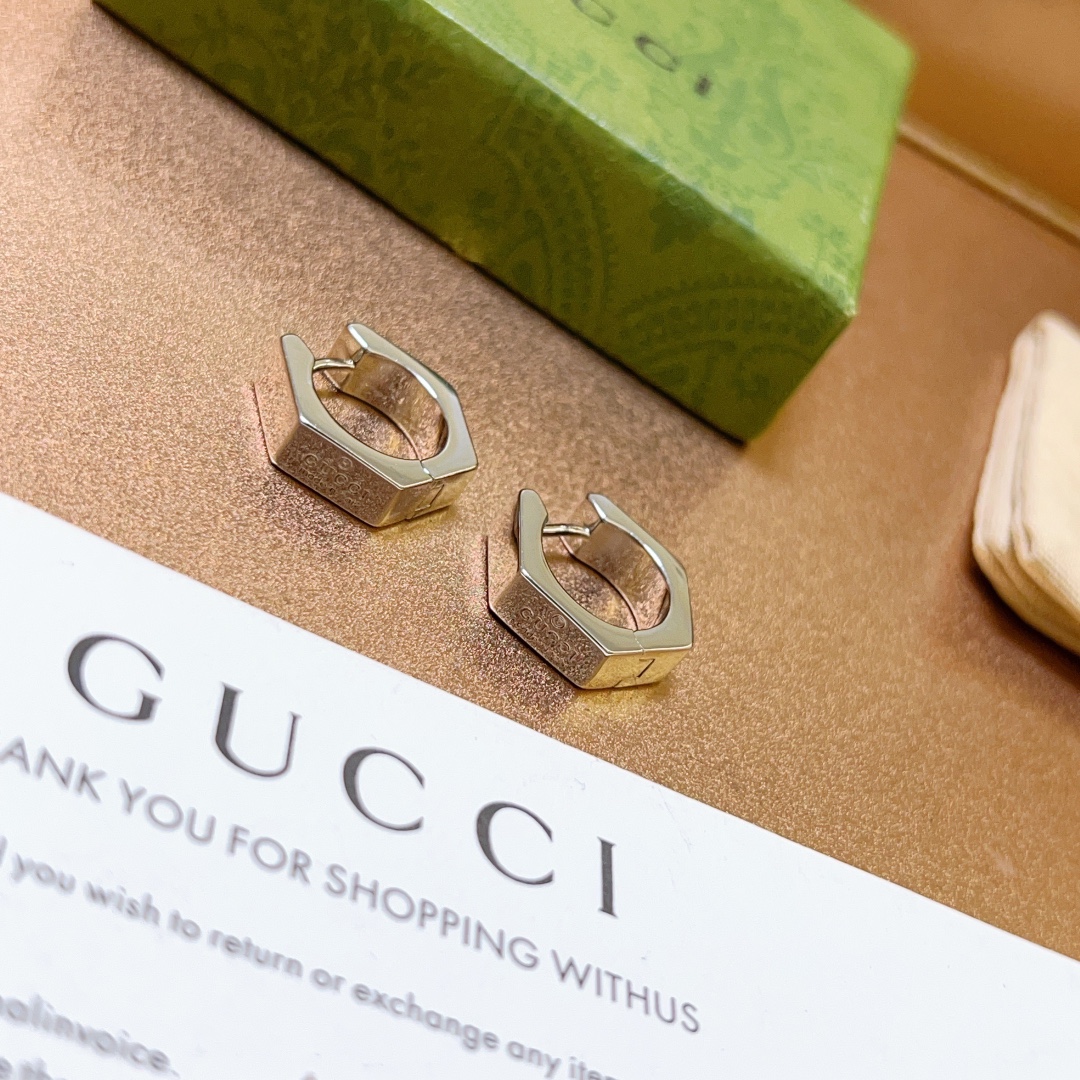 GUCCI-Anger Forest series double G earrings
