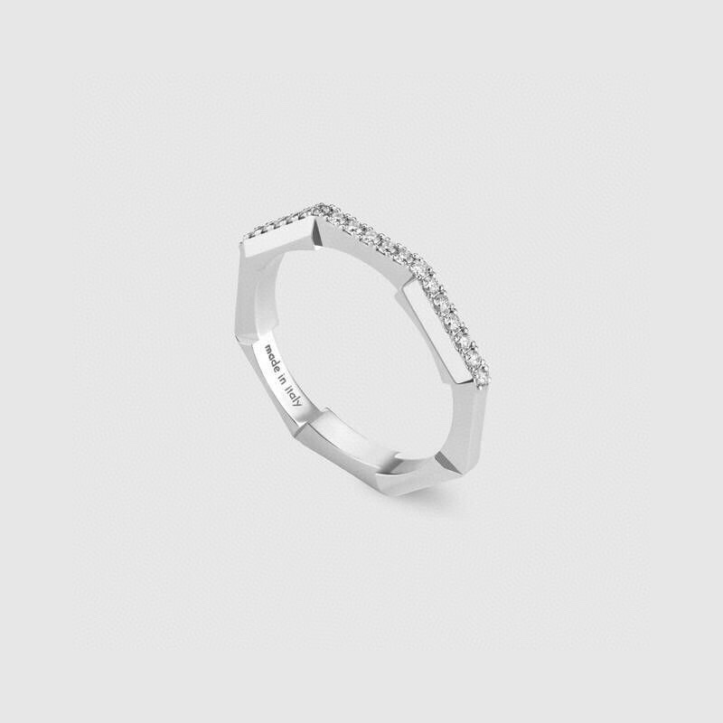 GUCCI-Link to Love Series Full Diamond Ring