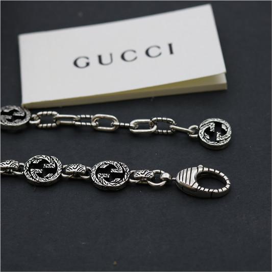 GUCCI-Interlocking Double G Carving Vine Pattern Bracelet