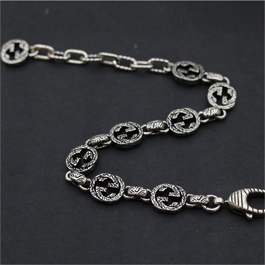 GUCCI-Interlocking Double G Carving Vine Pattern Bracelet