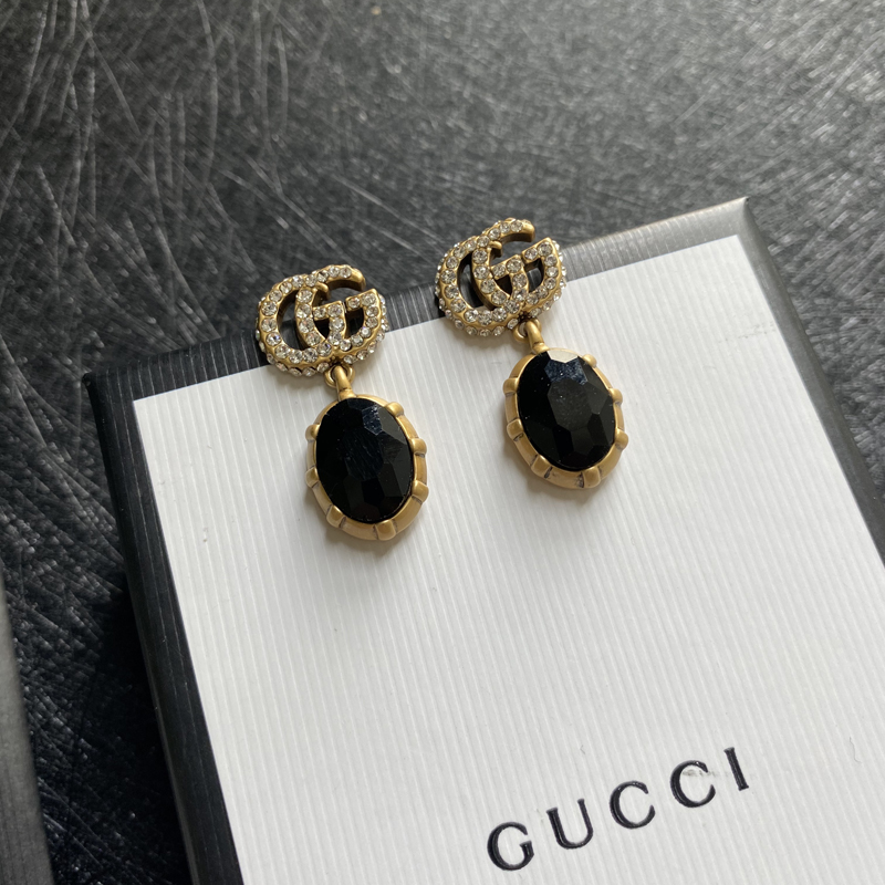 GUCCI-Black diamond earrings
