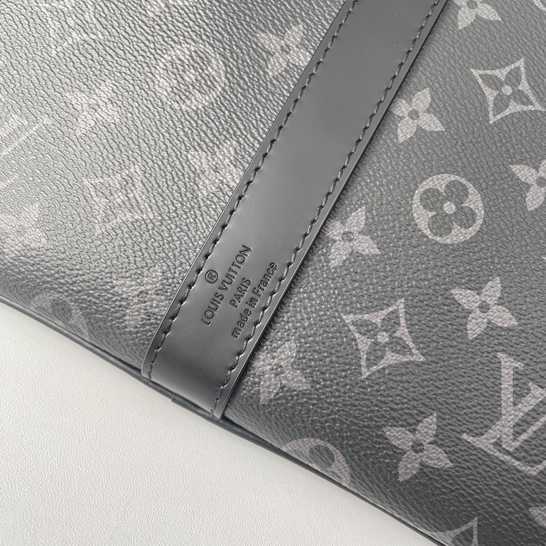 LV-Keepall 55 Travel Bag Black Flower M40605