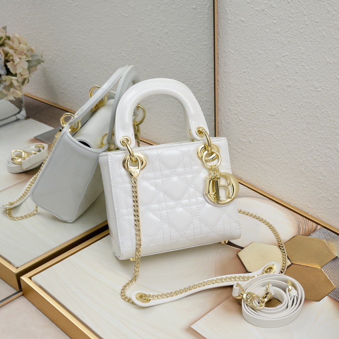 DIOR-Lady D-Joy Ultra Mini White Handbag