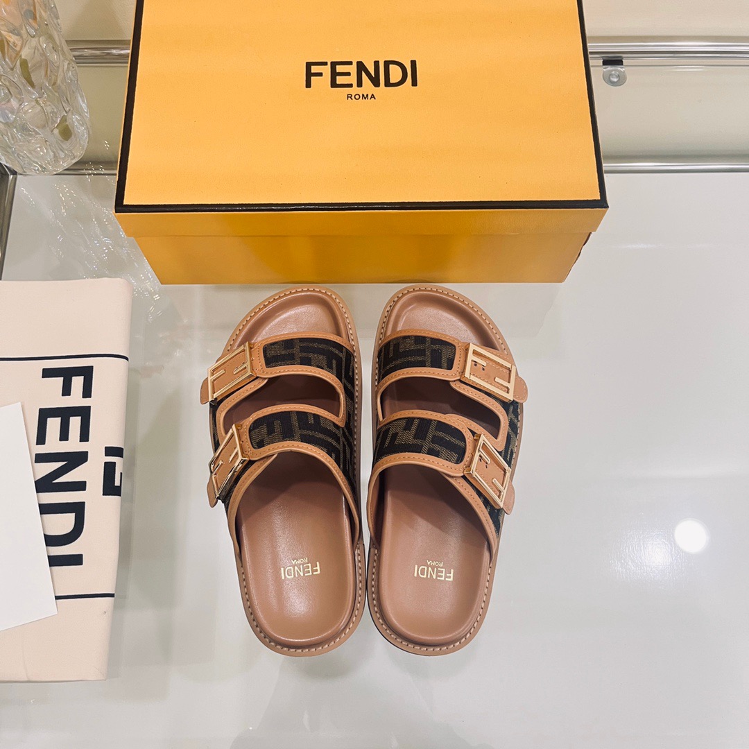 FENDI-Old flower slippers