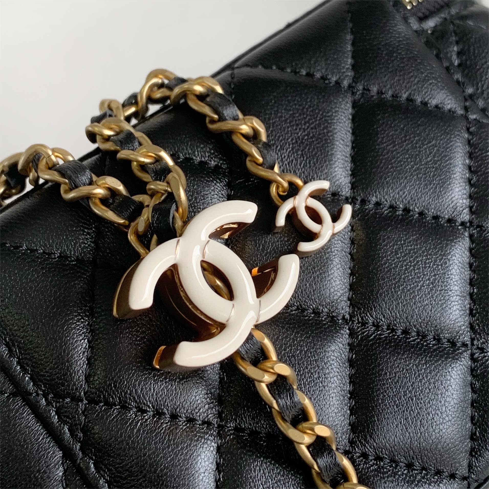 Chanel-Enamel Buckle Box Bag