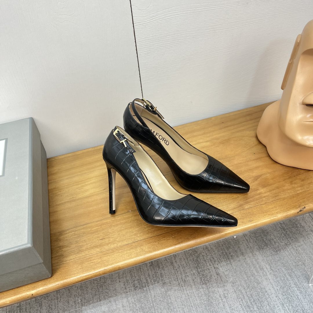 Tomford-Cow patent leather high heels